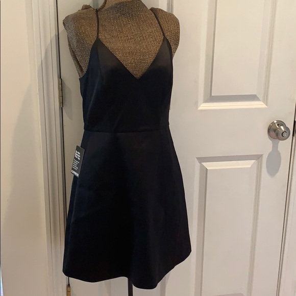 Express Dresses & Skirts - Black Satin Racer Back Mini Dress by Express